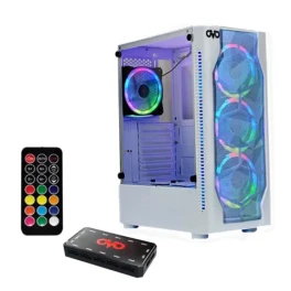  OVO E-335DW ARGB Mid-Tower Gaming Casing with Remote Controller 