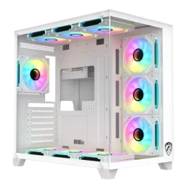  PC Power ICEBERG V3 White With 650W PSU AND 10 FANS Gaming Casing 