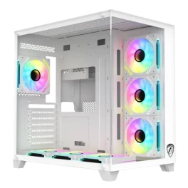  PC Power ICEBERG V3 White With 650W PSU AND 7 FANS Gaming Casing 
