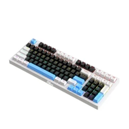  PC Power K98 RGB Hot Swappable Mechanical Keyboard (White & Black Blue) 