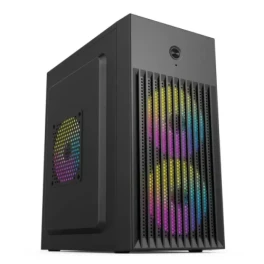  Wintech PRO BOX MESH V2 BK Mini Tower Black Micro-ATX Desktop Case With PSU 