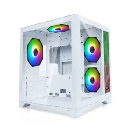  OVO SEA VIEW K18W Mid Tower RGB Gaming Case White 